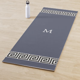 Elegant Grieks patroon op gemerkt grijs Yogamat