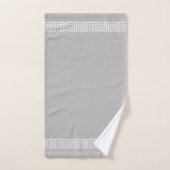 Elegant Grieks patroon op Light Silver Grey Bad Handdoek (Handdoek)