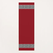 Elegant Grieks Patroon op Maroon Yogamat (Voorkant)