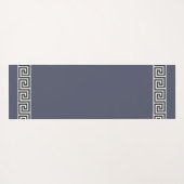 Elegant Grieks patroon op monogrammed Grey Yogamat (Achterkant (horizontaal))