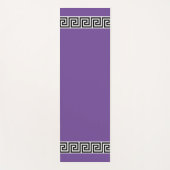 Elegant Grieks Patroon op Paars Yogamat (Voorkant)