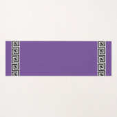 Elegant Grieks Patroon op Paars Yogamat (Voorkant (horizontaal))