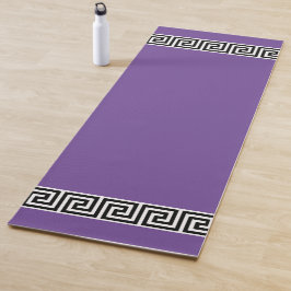 Elegant Grieks Patroon op Paars Yogamat