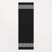 Elegant Grieks patroon op zwart Yogamat (Voorkant)