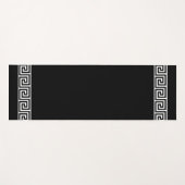 Elegant Grieks patroon op zwart Yogamat (Voorkant (horizontaal))