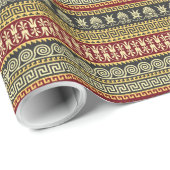 Elegant Grieks Patroon Verpakking Papier - 30x15 (Rol Hoek)