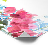 Elegant Grieks thema | Geïllustreerd huwelijksmenu Poster (Hoek)