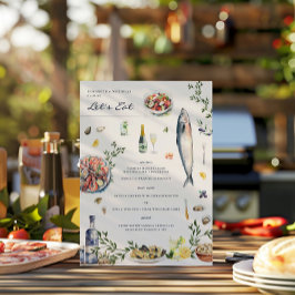 Elegant Grieks thema | Geïllustreerd Mediterraan g Menu