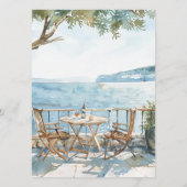 Elegant Grieks thema | Geïllustreerde mediterrane Menu (Achterkant)