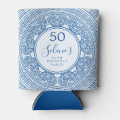 Elegant Grieks verjaardagsfeest met aangepaste kle Blikjeskoeler (Voorkant)