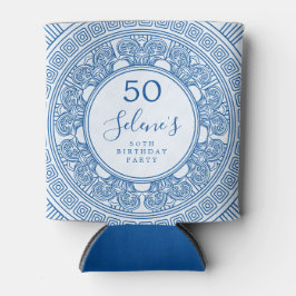 Elegant Grieks verjaardagsfeest met aangepaste kle Blikjeskoeler