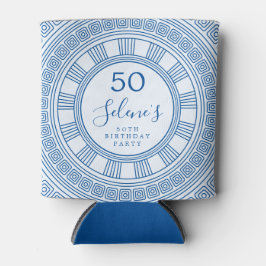 Elegant Grieks verjaardagsfeest met aangepaste kle Blikjeskoeler