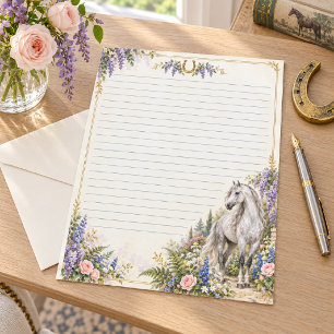 Elegant grijs Andalusisch met blauwe regen omlijnd
