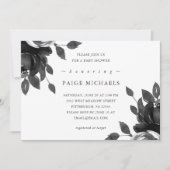 Elegant grijs Baby shower Kaart (Voorkant)