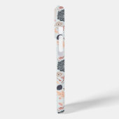 Elegant grijs blauw bloemmotief Case-Mate iPhone case (Achterkant / Links)