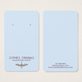 Elegant Grijs Blauw Vogel Logo Visitekaartje