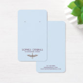 Elegant Grijs Blauw Vogel Logo Visitekaartje (Bureau)