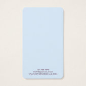 Elegant Grijs Blauw Vogel Logo Visitekaartje (Achterkant)