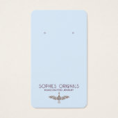 Elegant Grijs Blauw Vogel Logo Visitekaartje (Voorkant)