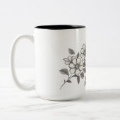 Elegant Grijs Bloemen Mama Mok Gift (Links)