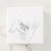 Elegant grijs bloemenbruiloft dank u bedankjes labels (In situ)