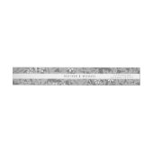 Elegant grijs bloemmotief bruiloft retouradres (Individueel)