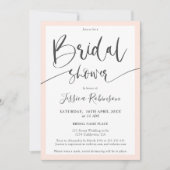 Elegant grijs blush roze script chic vrijgezellenf kaart (Voorkant)
