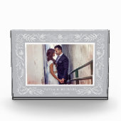 Elegant grijs botanisch Lijst | Weddenschap Fotoblokken (Voorkant)