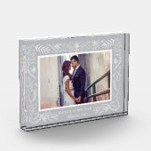 Elegant grijs botanisch Lijst | Weddenschap Fotoblokken (Links)