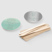 Elegant grijs bruiloft programma handwaaier (Niet-gemonteerd)