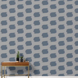 Elegant grijs & donkerblauw gekleurde Abstracte ku Behang