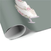 Elegant grijs drie tier cake cadeaupapier (Rol Hoek)