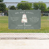 Elegant Grijs Drie Tier Cake Store Banner (Insitu)