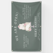 Elegant Grijs Drie Tier Cake Store Banner (Verticaal)