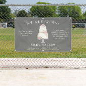 Elegant Grijs Drie Tier Cake Store Banner (Insitu)