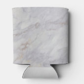 Elegant grijs en beige marmeren ontwerp blikjeskoeler (Achterkant)