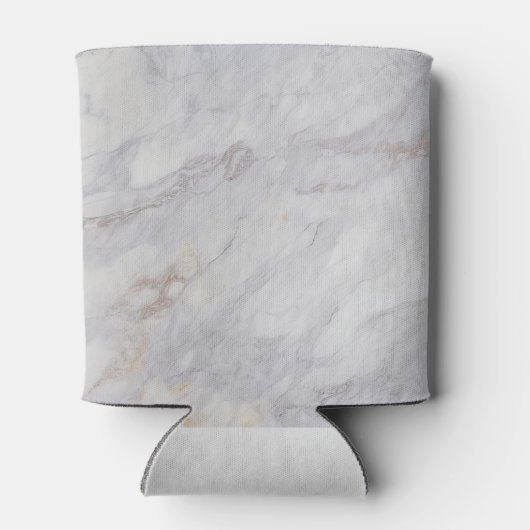 Elegant grijs en beige marmeren ontwerp blikjeskoeler (Achterkant)