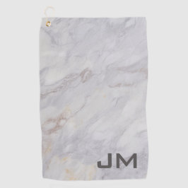 Elegant grijs en beige marmeren ontwerp golfhanddoek