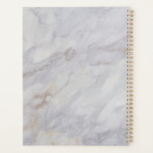 Elegant grijs en beige marmeren ontwerp planner (Achterkant)
