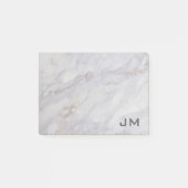 Elegant grijs en beige marmeren ontwerp post-it® notes (Voorkant)