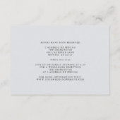 Elegant Grijs en Bord Goud Zachte Wolken Informatiekaartje (Achterkant)