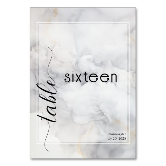 Elegant Grijs en Bord Gouden Zachte Wolk Kaart (Voorkant)