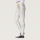 Elegant grijs en goud actief draag leggings (Links)