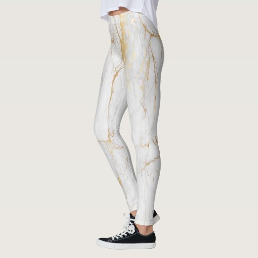 Elegant grijs en goud actief draag leggings (Links)