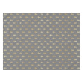 Elegant grijs en gouden anananasslpatroon tafelkleed (Voorkant (Horizontaal))