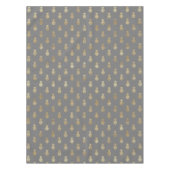 Elegant grijs en gouden anananasslpatroon tafelkleed (Voorkant)