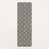 Elegant grijs en gouden anananasslpatroon yogamat (Voorkant)