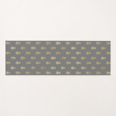 Elegant grijs en gouden anananasslpatroon yogamat (Voorkant (horizontaal))