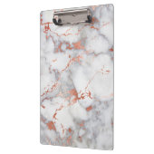 Elegant grijs en roos gouden marmeren patroon klembord (Links)