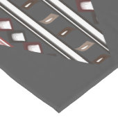 Elegant grijs en roze Aztec Patroon Korte Tafelloper (Hoek)